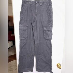 American Eagle Off Black Baggy Joggers Cargo Pants NWT-10L